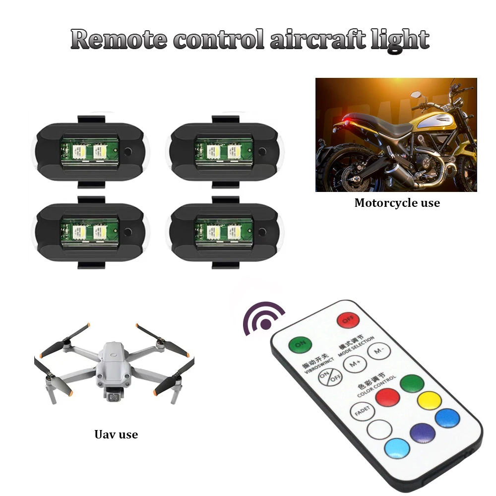 Drone Led Light - Luz de advertência anti-colisão, LED remoto,